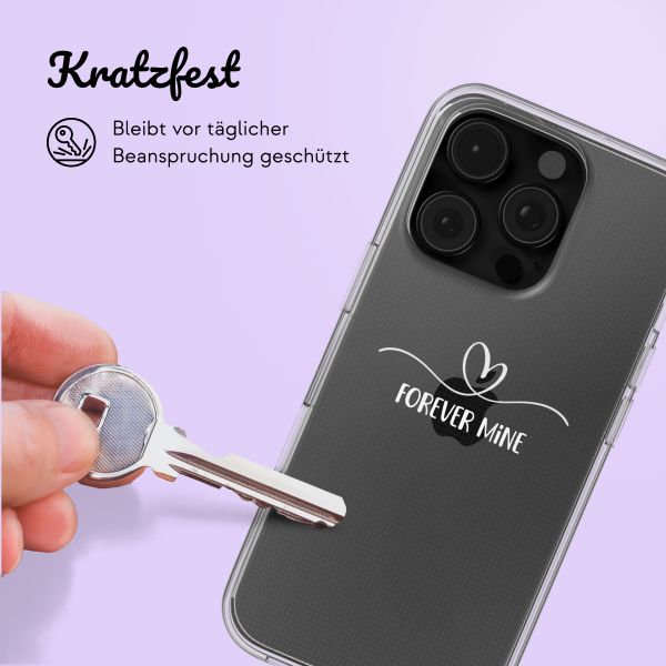 Personalisierte Hülle mit elegantem Herz Apple iPhone 16 Pro Max - Transparent