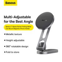 Baseus T-Space Series Magnetische Handyhalterung Auto – Armaturenbrett und Mittelkonsole – MagSafe – Frost Silver