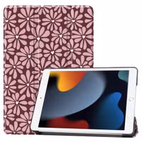 imoshion Design Trifold Klaphülle Apple iPad 9 (2021) 10.2 Zoll / iPad 8 (2020) 10.2 Zoll / iPad 7 (2019) 10.2 Zoll - Bloom Love Blush