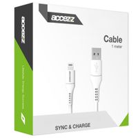 Accezz MFI-zertifiziertes Lightning- auf USB-Kabel - 1 m - Weiß