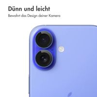 imoshion 2er-Pack Objektivschutz für Kamera für das Apple iPhone 16 / 16 Plus - Ultramarine