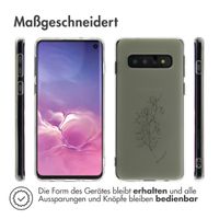 imoshion Design Hülle für das Samsung Galaxy S10 - Floral Green