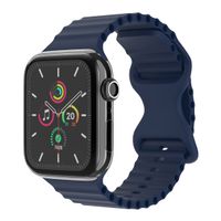 imoshion Athletisches Silikonarmband für die Apple Watch Series 1 bis 9 / SE (38/40/41 mm) | Series 10 (42 mm) - Dunkelblau