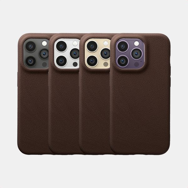 imoshion Texture Backcover Apple iPhone 14 Pro - Dunkelbraun