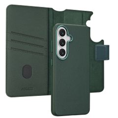 Accezz 2-in-1 Klapphülle aus Leder mit MagSafe Samsung Galaxy S26 - Cedar Green
