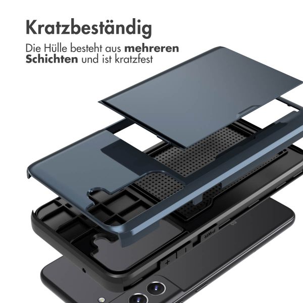 imoshion Backcover mit Kartenfach Samsung Galaxy S21 FE - Dunkelblau