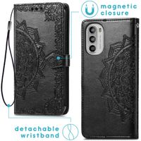 imoshion Mandala Klapphülle für das Motorola Moto G52 / G82 - Schwarz