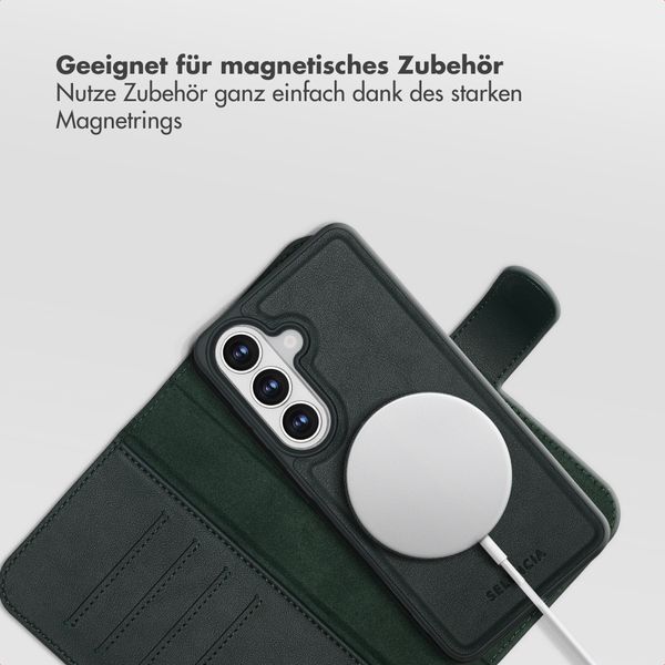 Selencia Olyn Abnehmbare Bookcase mit MagSafe Samsung Galaxy S26 - Grün