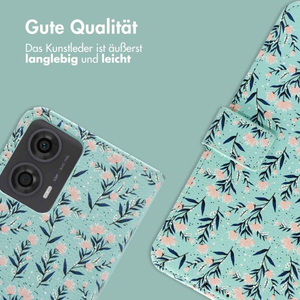 imoshion Design Klapphülle Motorola Moto G24 Power - Blue Flowers