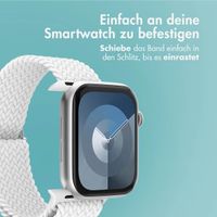 imoshion Gewebtes Nylonarmband für die Apple Watch Series 1 bis 9 / SE (38/40/41 mm) | Series 10 (42 mm) - Weiß