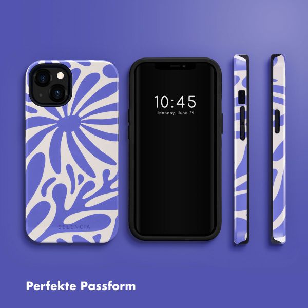 Selencia Vivid Back Cover Apple iPhone 13 - Modern Bloom Sapphire Blue