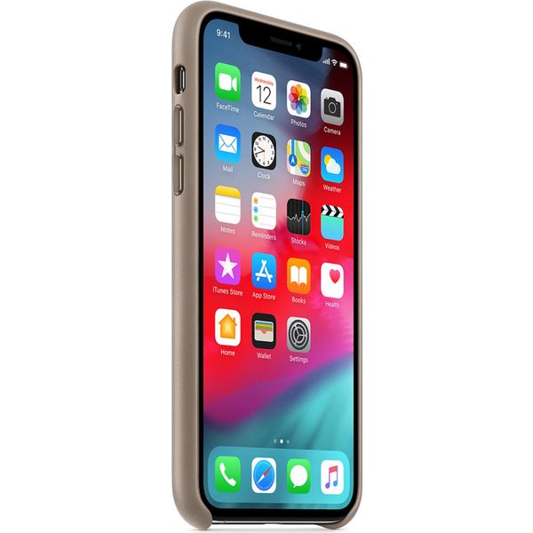 Apple Leder-Case Taupe für das Apple iPhone Xs