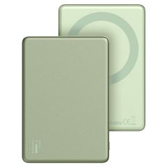 iDeal of Sweden Slim MagSafe Powerbank 5.000 mAh - Kabellose Powerbank - Sage Green
