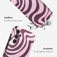 Selencia Vivid Back Cover Samsung Galaxy A15 (5G) - Wavy Swirl Pink Plum