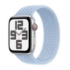Apple Geflochtenes Solo Loop für  Apple Watch | 38/40/41/42 mm - Größe 6 - Light Blue