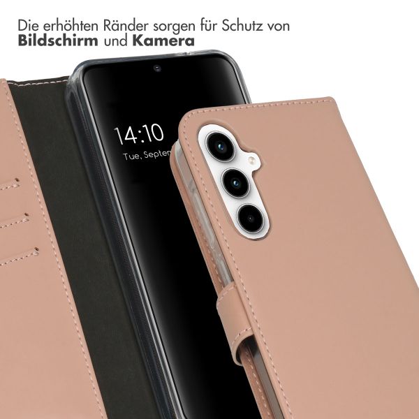 Selencia Echtleder Klapphülle für das Samsung Galaxy A35 - Dusty Pink