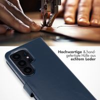 Selencia Echtleder Klapphülle Samsung Galaxy S26 Ultra - Dunkelblau