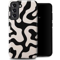 Selencia Vivid Tough Back Cover für das Samsung Galaxy S21 FE - Art Wave Black