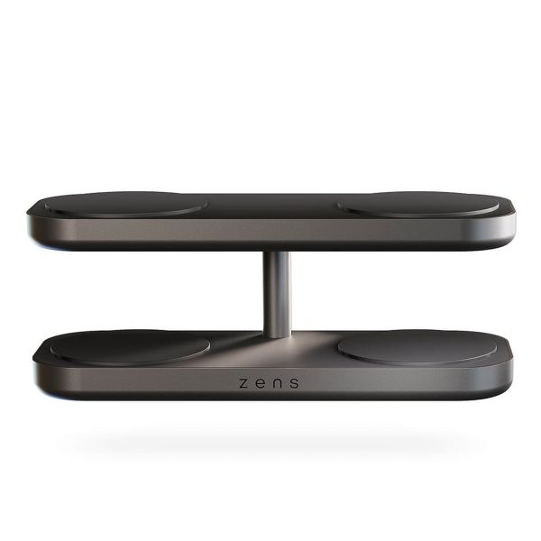 Zens Quattro Wireless Charger Pro 4 - Kabelloses Ladegerät - Geeignet für Qi2 und MagSafe - Schwarz