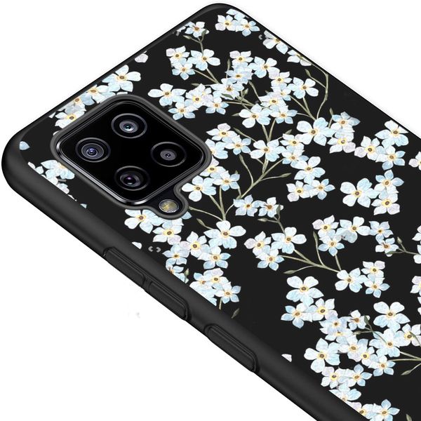 imoshion Design Hülle Samsung Galaxy A42 - Blume - Weiß / Schwarz