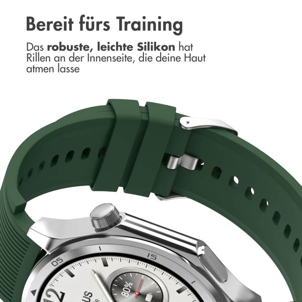 imoshion Silikonband für das OnePlus Watch 3 / 2 / 2R / Oppo Watch X2 / X - Dunkelgrün