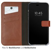 Selencia Echtleder Klapphülle iPhone 14 Pro Max - Hellbraun