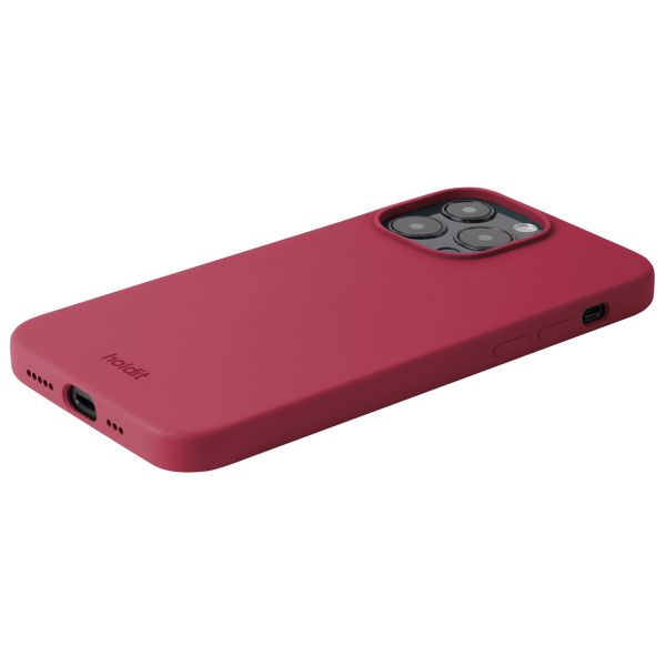 Holdit Silicone Case für das iPhone 14 Pro Max - Red Velvet