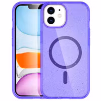 imoshion Sparkle Back Cover mit MagSafe für das Apple iPhone 12 (Pro) - Glitzer Violett