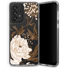 Selencia Fashion-Backcover mit zuverlässigem Schutz für das Samsung Galaxy A33 - Golden Flowers