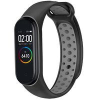 imoshion Silikonband Sport für das Xiaomi Mi Band 3 / 4 - Schwarz / Grau