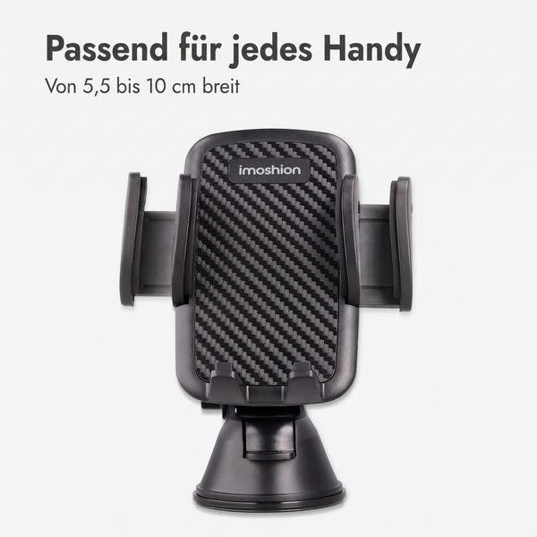 imoshion ﻿ Telefonhalter für das Auto - Verstellbar - Universell - Carbon - Armaturenbrett / Scheibe - Schwarz