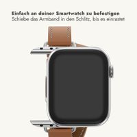 Selencia Élan Double strap Armband für Apple Watch | 38/40/41/42 mm - Hellbraun