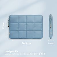 Selencia Puffy Laptop Hülle 15-16 Zoll - Laptop Sleeve - Slate Blue