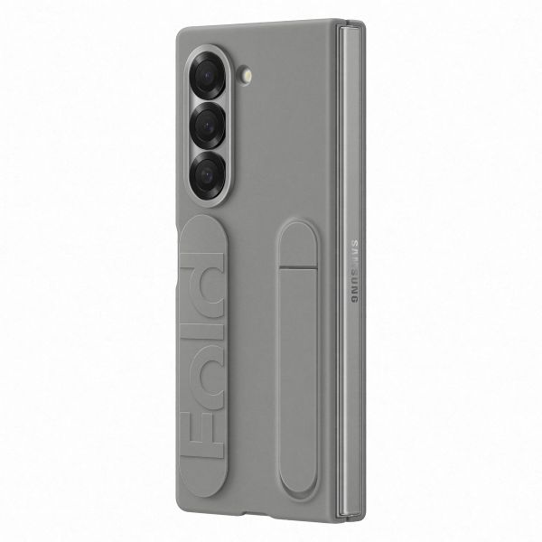 Samsung Original Silikon Cover mit Strap für das Galaxy Z Fold 6 - Grau