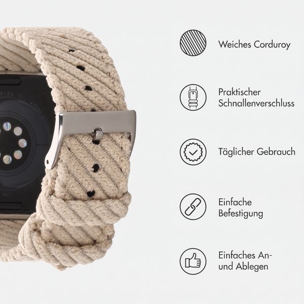 imoshion Corduroy-Band für Apple Watch | 44/45/46/49 mm - Beige