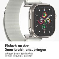imoshion Nylon Alpine Armband für das  Apple Watch Series 1 t/m 9 / SE (38/40/41 mm) | Series 10 / 11 (42 mm) - Weiß