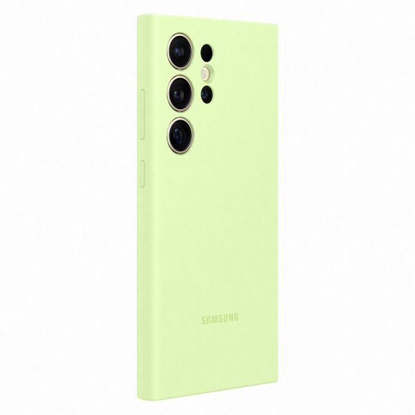 Samsung Original Silikon Cover Samsung Galaxy S24 Ultra - Light Green