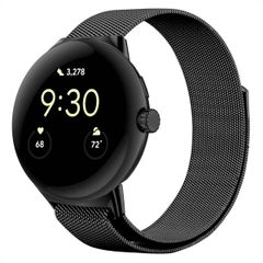 imoshion Magnetisches Milanaise Armband für Google Pixel Watch / Watch 2 / Watch 3 / Watch 4 (41 mm) - Schwarz