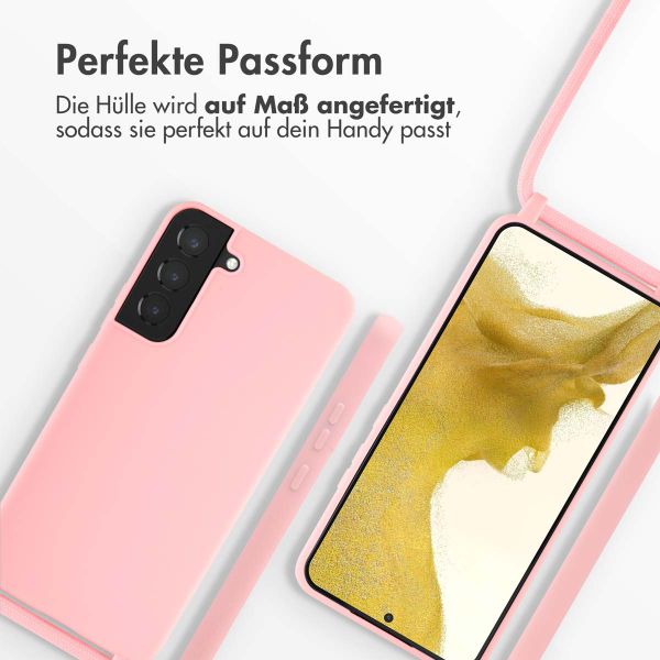 imoshion Silikonhülle mit Band für das Samsung Galaxy S22 Plus - Rosa