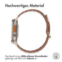 imoshion Magnetlederarmband für Apple Watch Series 1 - 11 / SE / Ultra (44/45/46/49 mm) - Braun