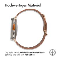 imoshion Magnetlederarmband für das Apple Watch Series 1-10 / SE / Ultra (2) - 42/44/45/46/49 mm - Braun