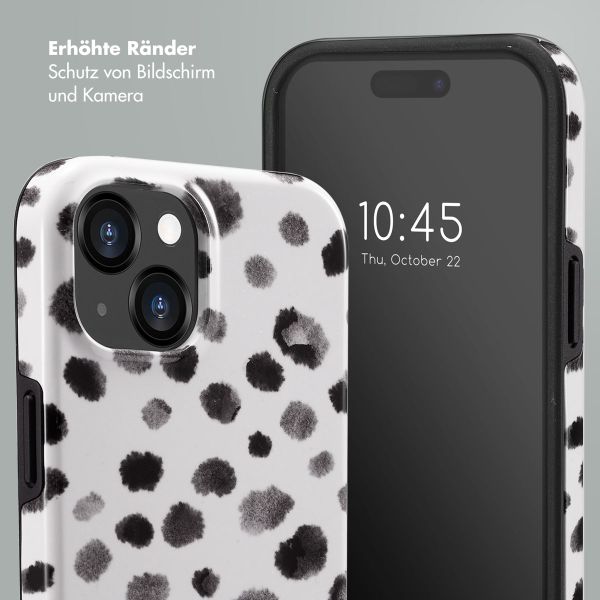 Selencia Vivid Tough Back Cover für das iPhone 15  - Trendy Leopard