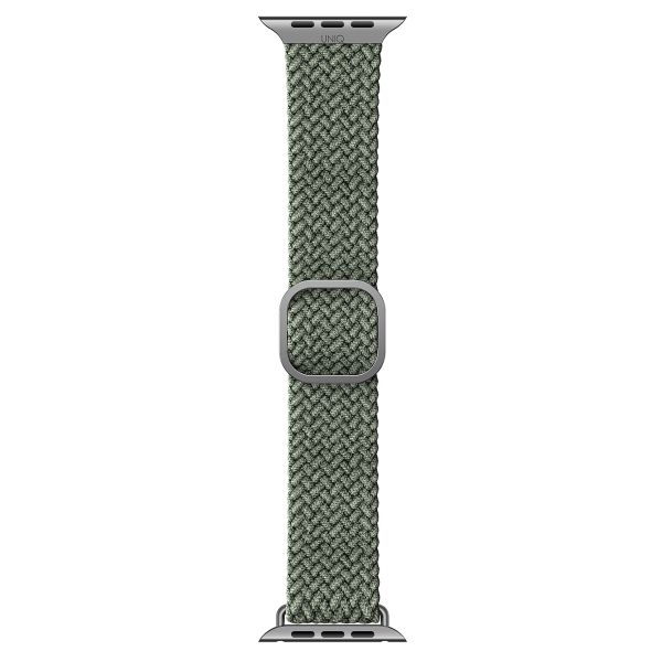 Uniq Aspen Geflochtenes Armband für das  Apple Watch Series 1 t/m 9 / SE (38/40/41 mm) | Series 10 / 11 (42 mm) - Cypress Green