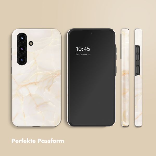Selencia Vivid Rückabdeckung mit MagSafe Samsung Galaxy S25 - Golden Beige Marble