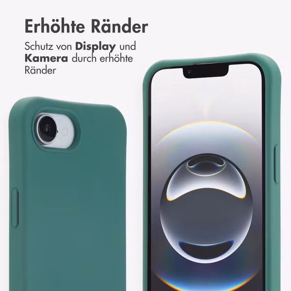 imoshion Color Backcover mit abnehmbarem Handykette und MagSafe Apple iPhone 16e - Dunkelgrün