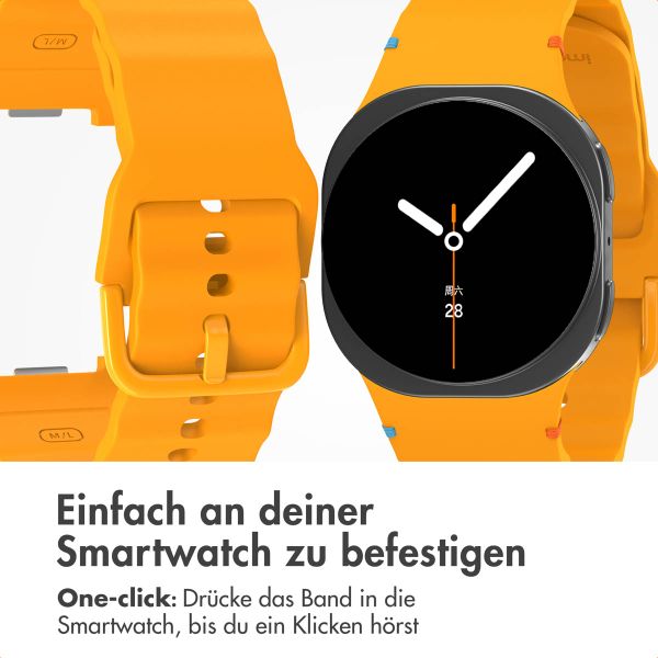 imoshion Wave Silikonarmband für das  Samsung Galaxy Watch 8 (40/44mm) / Classic (46mm) - Gelb