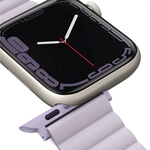 Uniq Revix doppelseitiges Armband für das  Apple Watch Series 1 t/m 9 / SE (38/40/41 mm) | Series 10 / 11 (42 mm) - Lilac / White