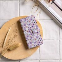 imoshion ﻿Design Klapphülle für das Google Pixel 6a - Purple Flowers