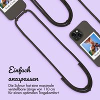 Personalisierte Color Backcover MagSafe mit abtrennbarem Band und Polaroid für iPhone 15 - Black Coffee