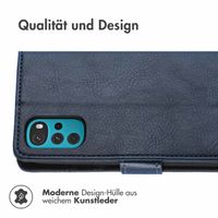 imoshion Luxuriöse Klapphülle für das Motorola Moto G22 - Dunkelblau